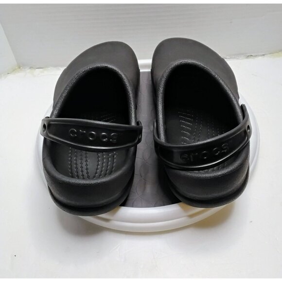 Crocs Black Bistro Clogs Chef Work Shoes Slip-Resistant Lightweight Size 9 Mens - Picture 5 of 6
